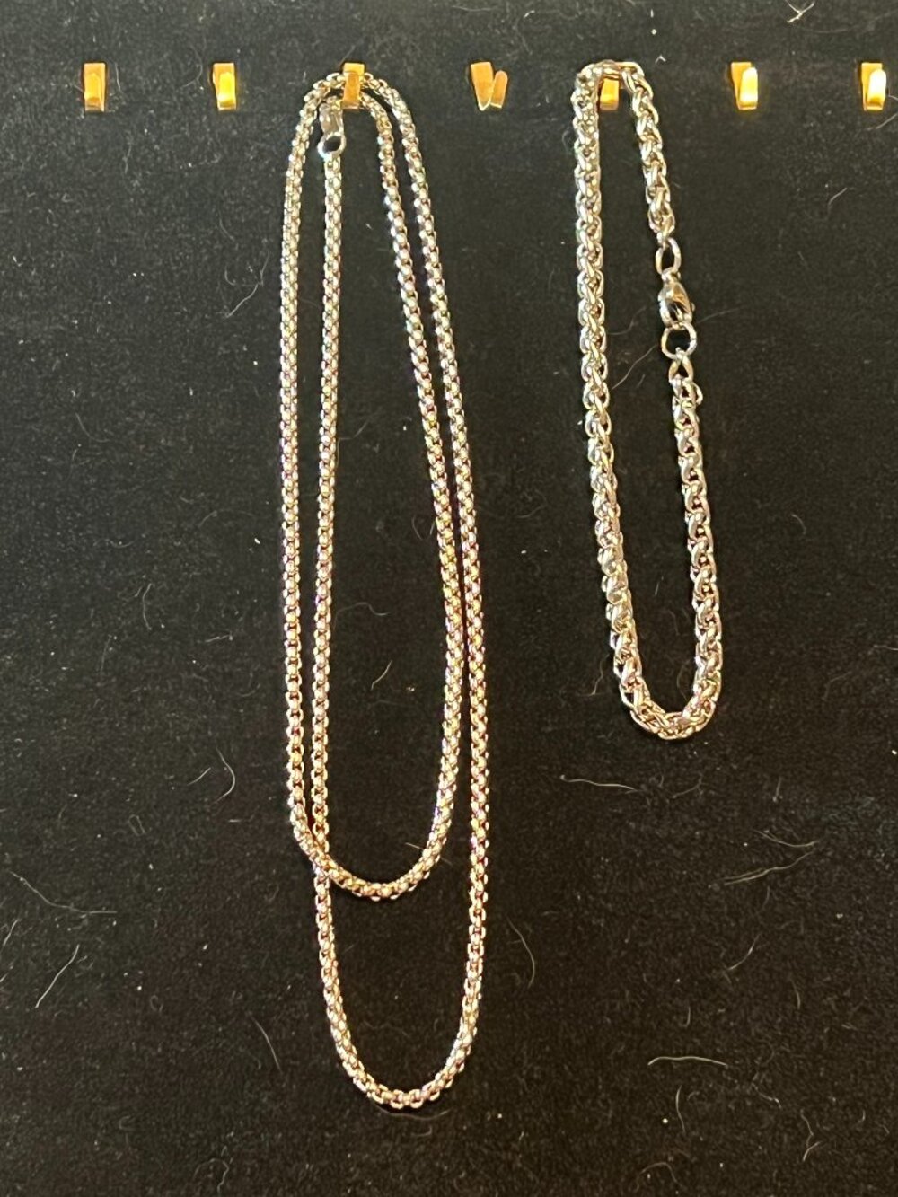 Stainless Steel Wheat Chain Necklace and Bracelet Set (427)